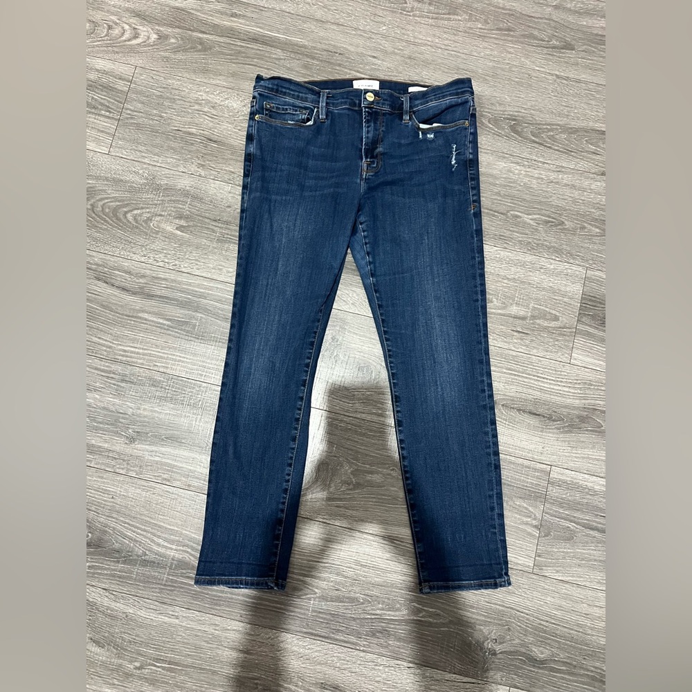 Frame Denim Jeans Le Garcon Womens Size 30 Dark Wash Denim Jean
